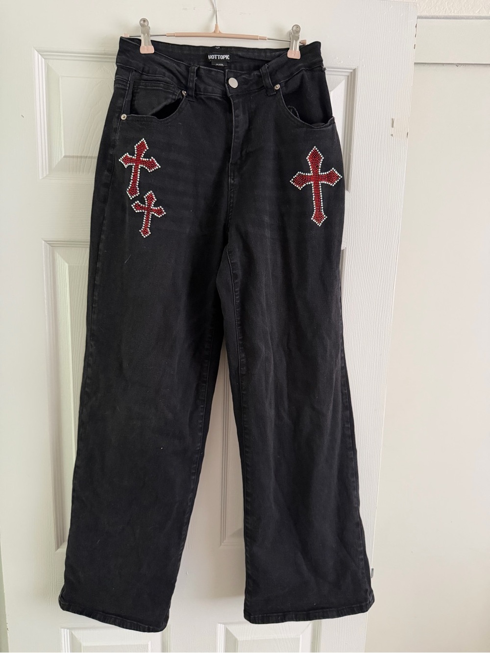 Hot Topic Black Jeans with Silver Button